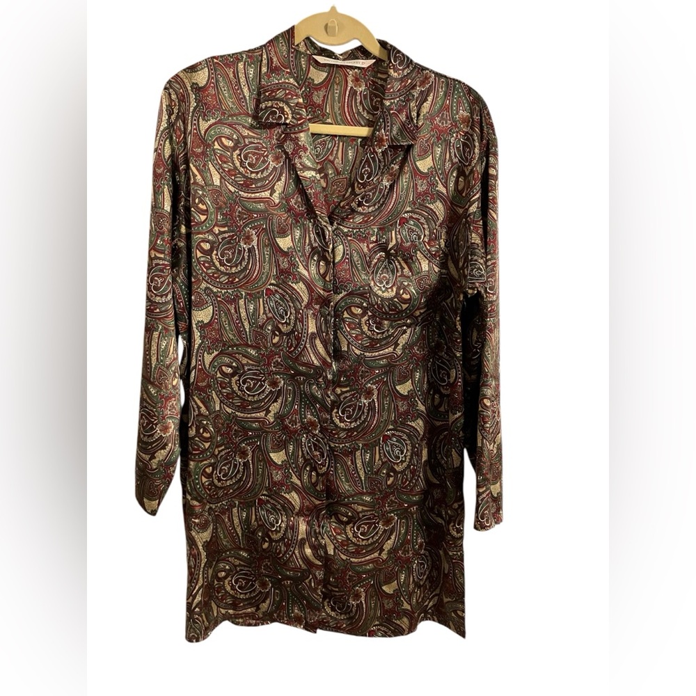 Vintage Victoria’s Secret Silky Paisley Nightshirt – Size Small
